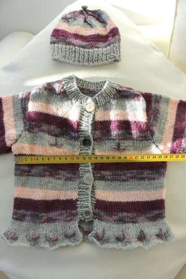 Kinder Strickwesten-Set in Grau, Lila und Rosa für Kinder - Image 5
