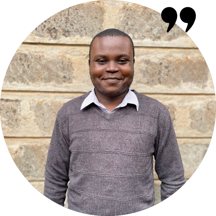 Portrait unseres Ergotherapeutien Boniface in Kenia